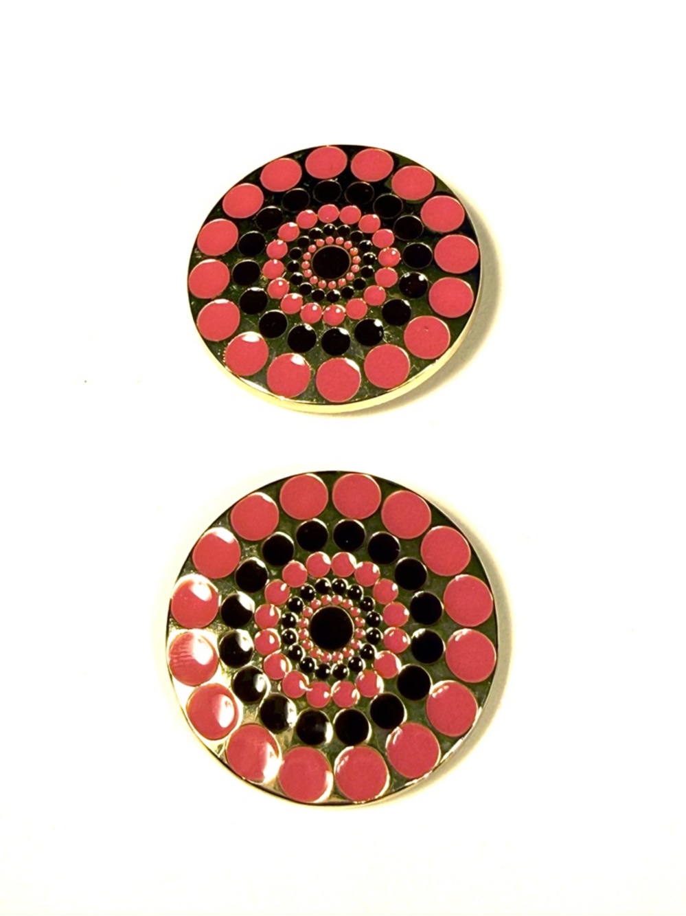Lindsay Phillips Magenta Circle Dot Interchangeable Shoe Jewelry Snaps